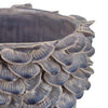 Decorative Planter | 13’’ Ribbed Seashell Design | Purple Ceramic BM334889