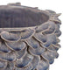 Decorative Planter | 13’’ Ribbed Seashell Design | Purple Ceramic BM334889