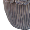 Decorative Planter | 13’’ Ribbed Seashell Design | Purple Ceramic BM334889