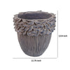 Decorative Planter | 13’’ Ribbed Seashell Design | Purple Ceramic BM334889