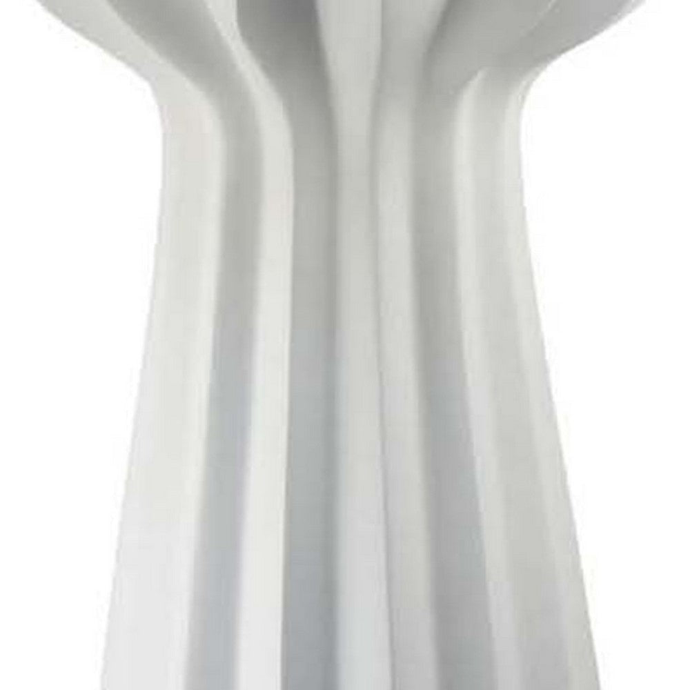 Samo Decorative Vase | Textured Body w Bulb Top | 37’’ White Resin BM334892