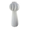Samo Decorative Vase | Textured Body w Bulb Top | 37" White Resin