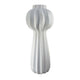 Samo Decorative Vase | Textured Body w Bulb Top | 37" White Resin