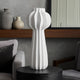Samo Decorative Vase | Textured Body w Bulb Top | 37" White Resin