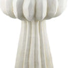 Samo Decorative Vase | Textured Body | Bulb Accent | 18’’ White Resin BM334893