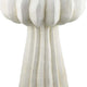 Samo Decorative Vase | Textured Body | Bulb Accent | 18’’ White Resin BM334893