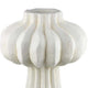 Samo Decorative Vase | Textured Body | Bulb Accent | 18’’ White Resin BM334893
