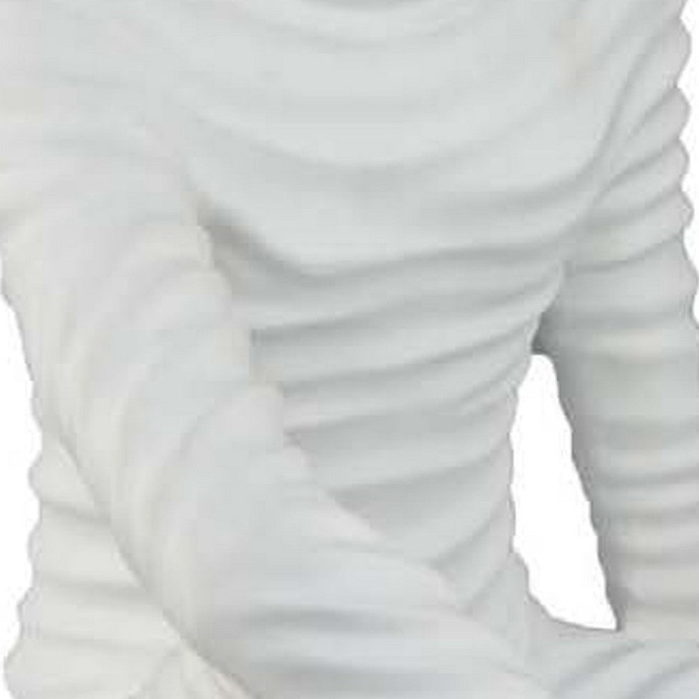Accent Decor Statuette | 14’’ White Resin Body | Sitting Astronaut BM334896