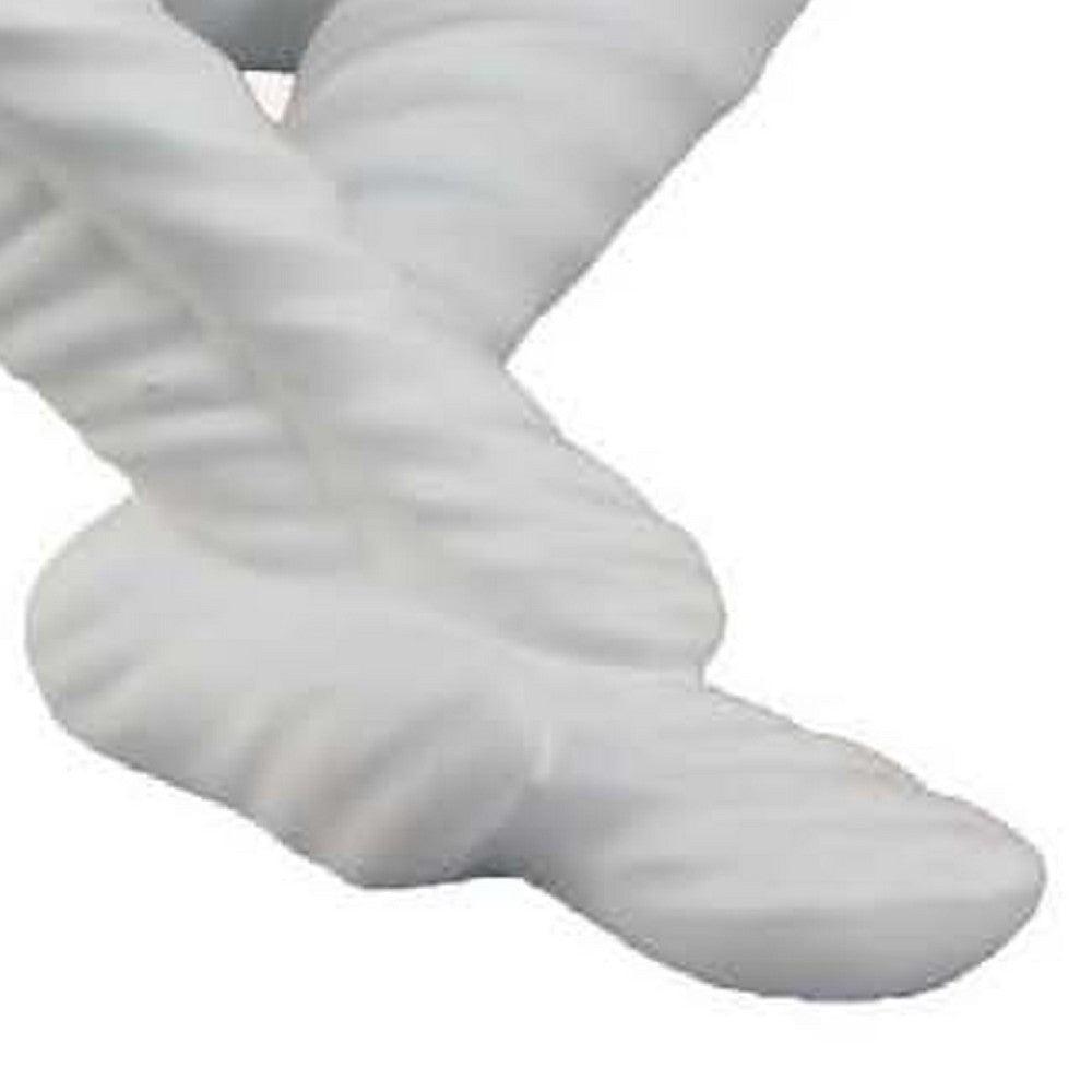 Accent Decor Statuette | 14’’ White Resin Body | Sitting Astronaut BM334896