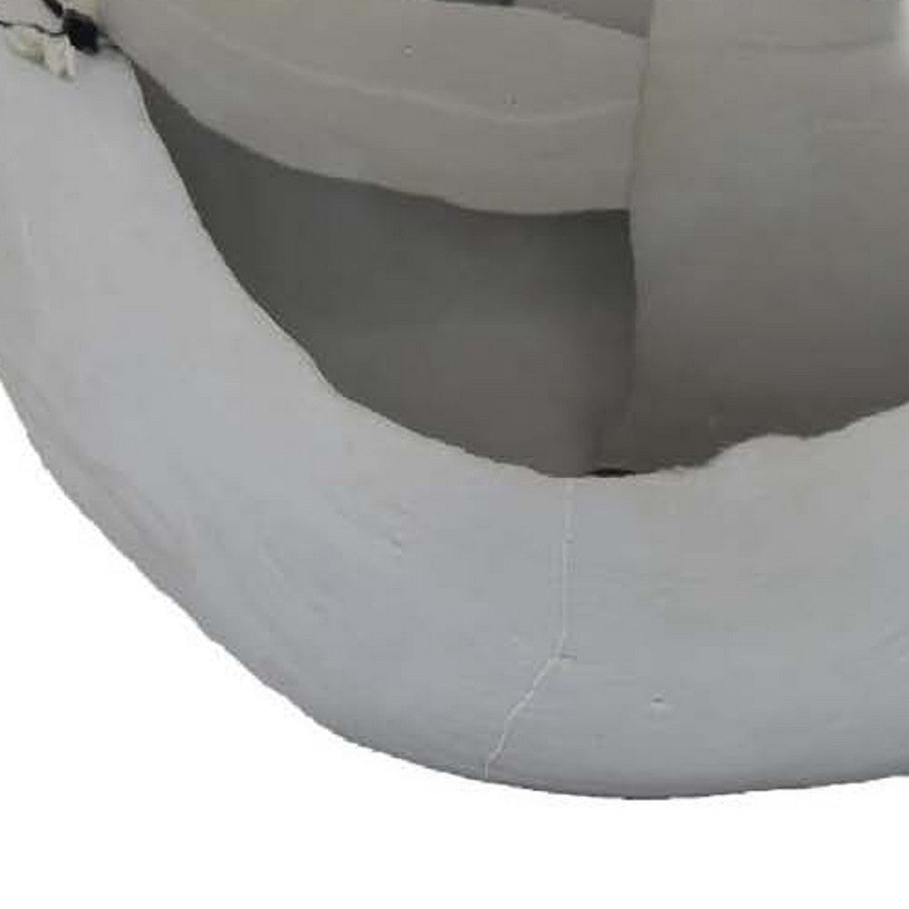 Masu Tabletop Accent Decor | 16’’ Apple Design | Silver Resin Body