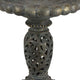 Niam Bird Bath Sculpture | 26’’ Dark Gray Resin | Scrolled Details
