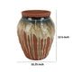 Hino Decorative Vase | Dripping Paint Texture | 13" Brown Ceramic