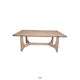 Dining Table, Rectangular Top, 76 Inch Farmhouse Natural Brown Wood