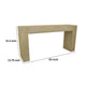 Console Table | Tall C Shaped Design | 63’’ Light Brown Wood Body BM334909