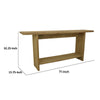Console Table | Long Rectangular Top | 1 Shelf | 71’’ Light Brown Wood BM334910