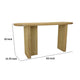 Console Table | Rounded Edge Top | Paneled Legs | XL 63’’ Brown Wood BM334912