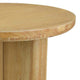 Round Side End Table | X Shaped Paneled Legs | 24’’ Brown Wood BM334913