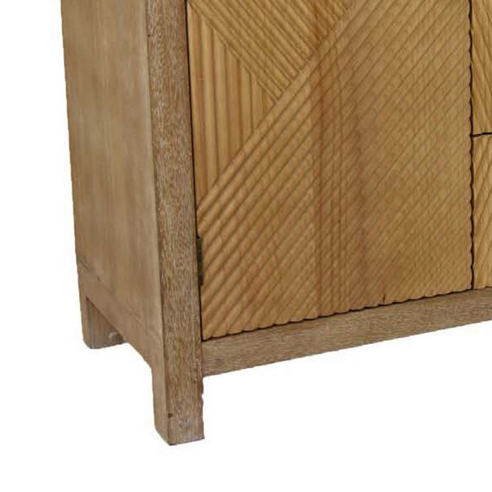 Aki Storage Cabinet Dresser | 3 Drawers and 2 Doors | 47’’ Brown Wood BM334916