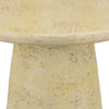 Keki Coffee Table | 24’’ Round | Tapered Off White Resin Body BM334921