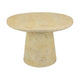 Keki Coffee Table | 24" Round | Tapered Off White Resin Body