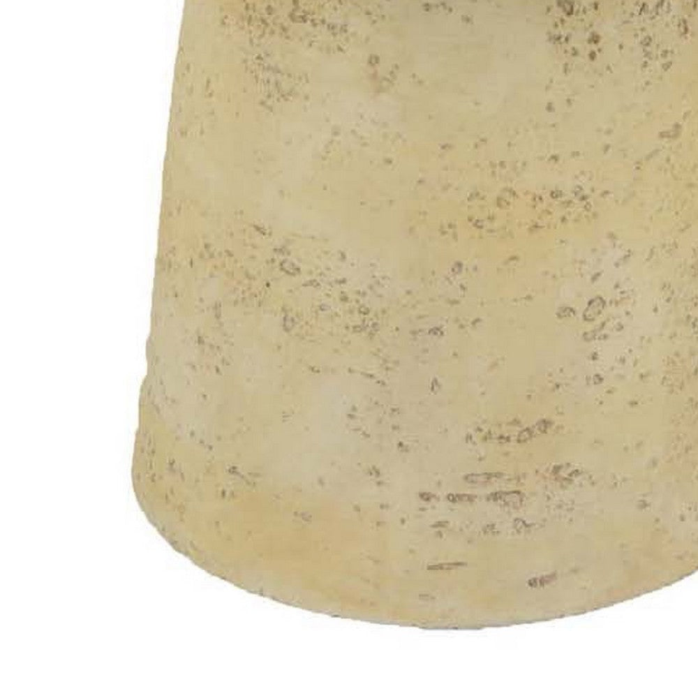 Keki Coffee Table | 24’’ Round | Tapered Off White Resin Body BM334921