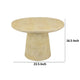 Keki Coffee Table | 24’’ Round | Tapered Off White Resin Body BM334921