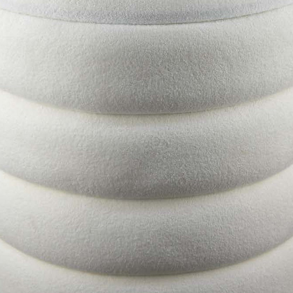 Accent Stool | 18’’ White Fabric Upholstery | Gold Metal Base BM334924