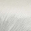Accent Ottoman | Fur-Like Texture | 21’’ White Fabric Upholstery BM334925