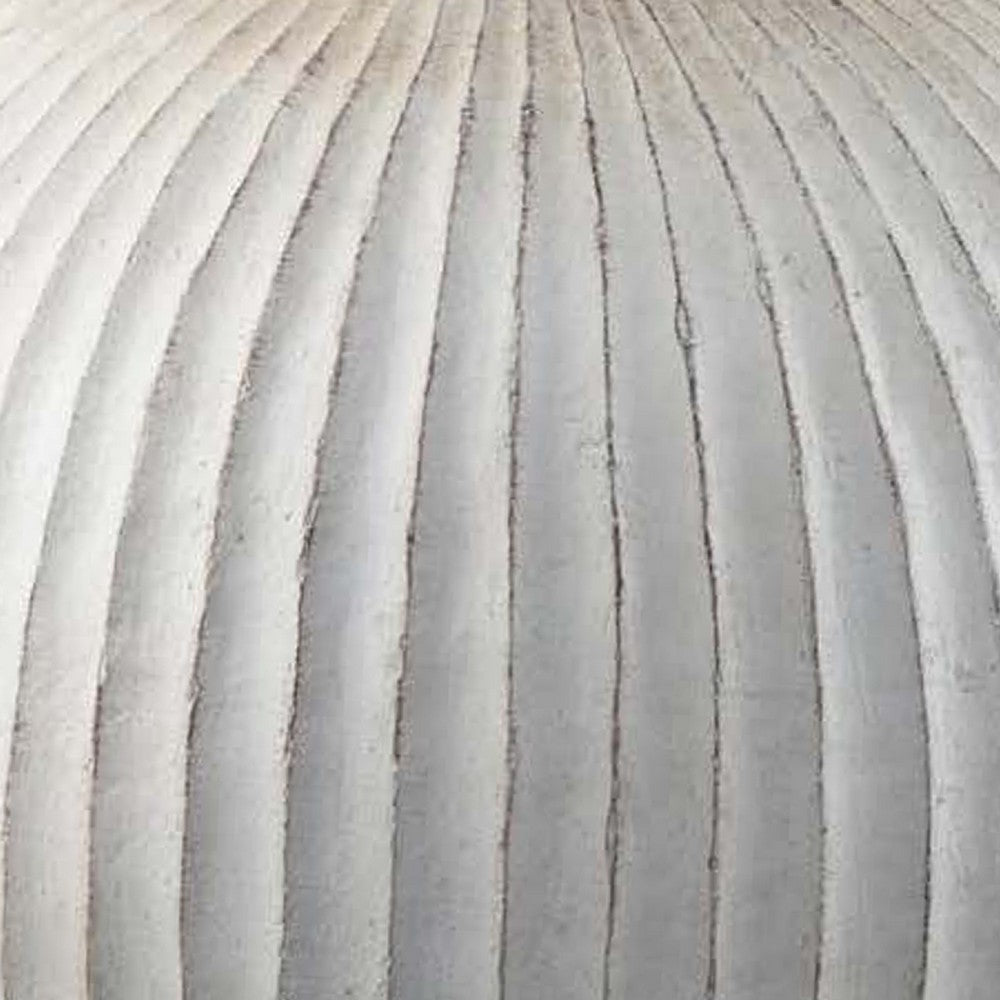 Gany Decorative Vase | Spherical Bottom | 22’’ Weathered White Resin BM334926