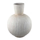 Gany Decorative Vase | Spherical Bottom | 22" Weathered White Resin