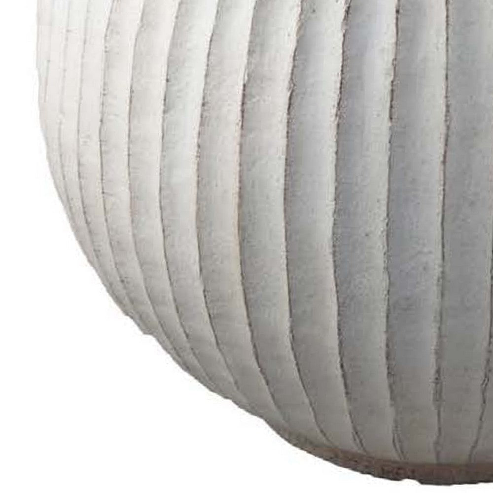 Gany Decorative Vase | Spherical Bottom | 22’’ Weathered White Resin BM334926
