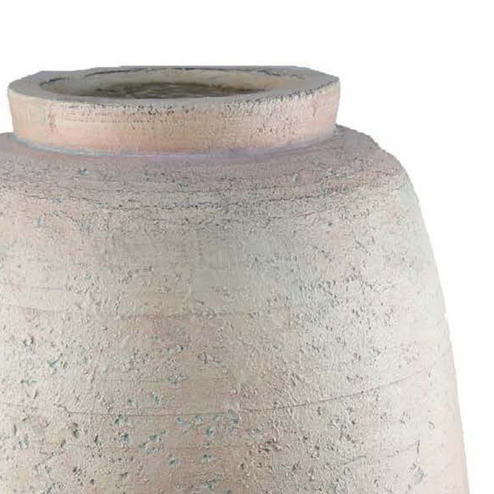 Kilu Decorative Vase | Rugged Texture | 24’’ Metallic Gray Resin BM334934