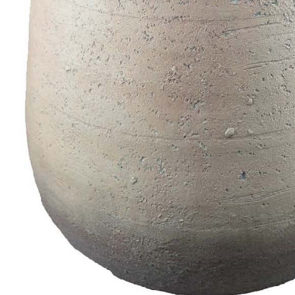 Kilu Decorative Vase | Rugged Texture | 24’’ Metallic Gray Resin BM334934