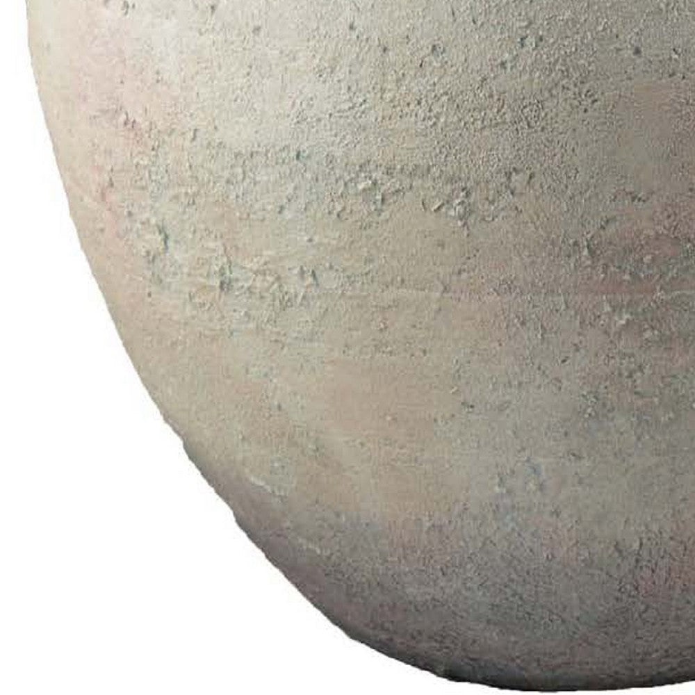 Kilu Decorative Vase | Rugged Texture | 19’’ Metallic Gray Resin BM334935