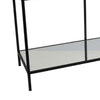 Woly Plant Stand Rack | 2 Glass Shelves | 59’’ Industrial Black Metal