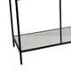 Woly Plant Stand Rack | 2 Glass Shelves | 59’’ Industrial Black Metal