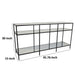 Woly Plant Stand Rack | 2 Glass Shelves | 59’’ Industrial Black Metal