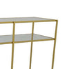 Woly Plant Stand Rack | 2 Glass Shelves | 59’’ Industrial Gold Metal