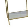 Woly Plant Stand Rack | 2 Glass Shelves | 59’’ Industrial Gold Metal