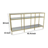 Woly Plant Stand Rack | 2 Glass Shelves | 59’’ Industrial Gold Metal