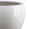 Womy Wide Decorative Planters Set of 2 | Glossy White Ceramic 14 20’’ BM334942
