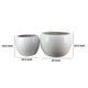 Womy Wide Decorative Planters Set of 2 | Glossy White Ceramic 14 20’’ BM334942