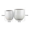 Womy Tall Decorative Planters Set of 2 | Glossy White Ceramic 18 30’’ BM334943
