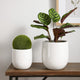 Womy Tall Decorative Planters Set of 2 | Glossy White Ceramic 18, 30"