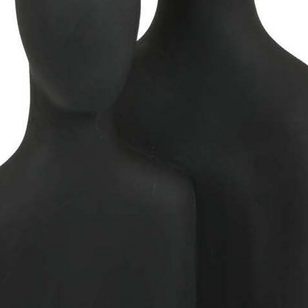 Nito Decorative Figurine | 2 Bust Silhouettes | 17’’ Black Resin Body