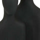 Nito Decorative Figurine | 2 Bust Silhouettes | 17’’ Black Resin Body