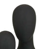 Nito Decorative Figurine | 2 Bust Silhouettes | 17’’ Black Resin Body