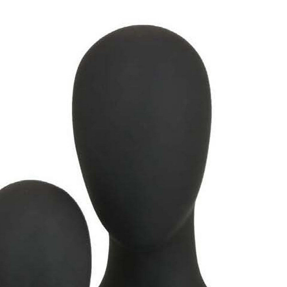 Nito Decorative Figurine | 2 Bust Silhouettes | 17’’ Black Resin Body