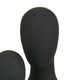 Nito Decorative Figurine | 2 Bust Silhouettes | 17’’ Black Resin Body