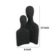 Nito Decorative Figurine | 2 Bust Silhouettes | 17’’ Black Resin Body